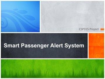 Smart Passenger Alert System