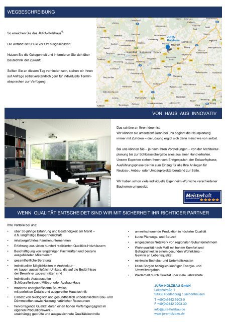 siehe Einladungsflyer (PDF) - JURA Holzbau GmbH