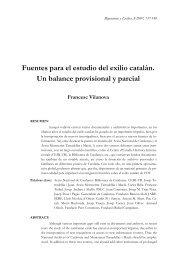 Fuentes para el estudio del exilio catalán. Un balance ... - Dialnet