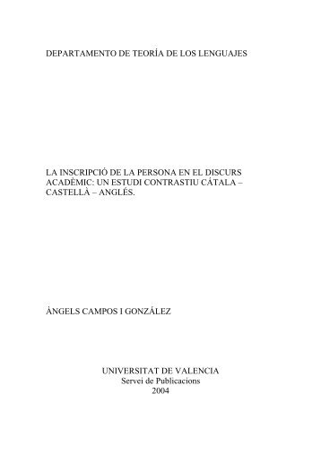 3. el discurs acadèmic - Roderic - Universitat de València