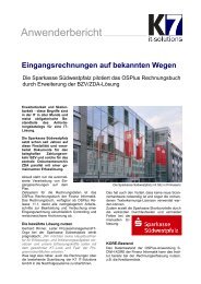 Anwenderbericht der Sparkasse Südwestpfalz (PDF) - K7 it-solutions