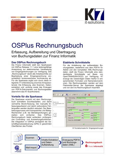 Produktinfo "OSPlus Rechnungsbuch" als PDF - K7 it-solutions