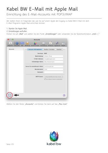 Kabel BW E-Mail mit Apple Mail
