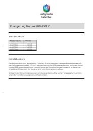 Change Log Humax iHD-PVR C - Kabel BW