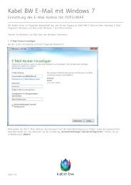 Windows Live Mail - Kabel BW
