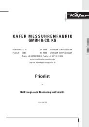 Dial Gauges and Measuring Instruments - Käfer Messuhren