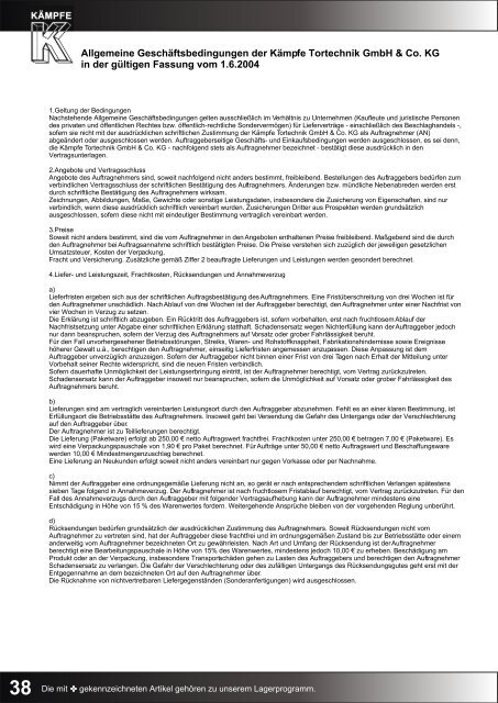 Katalog PDF - Kaempfe Tortechnik