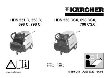 HDS 551 C, 558 C, HDS 558 CSX, 698 CSX, 698 C, 798 C ... - Kärcher