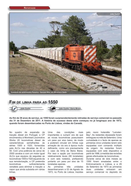 O fim do reinado das 1550 - Portugal Ferroviário