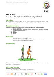 Leis do Jogo Lei 4 – Equipamento de Jogadores