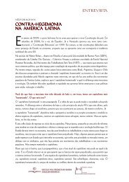 entrevista contra-hegemonia na américa la na américa latina