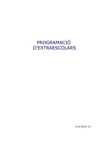 PROGRAMACIÓ - IES Puig de sa Font