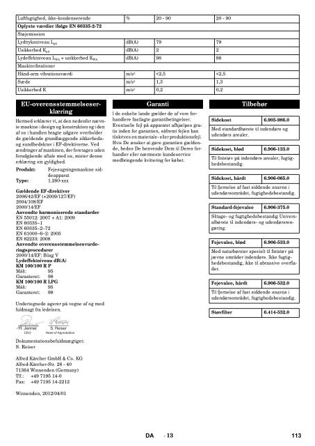 KM 100/100 RP KM 100/100 R LPG - Kärcher Services GmbH