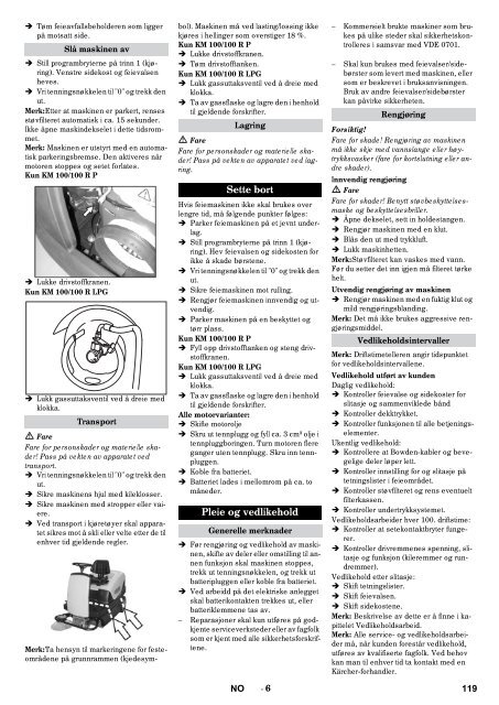 KM 100/100 RP KM 100/100 R LPG - Kärcher Services GmbH