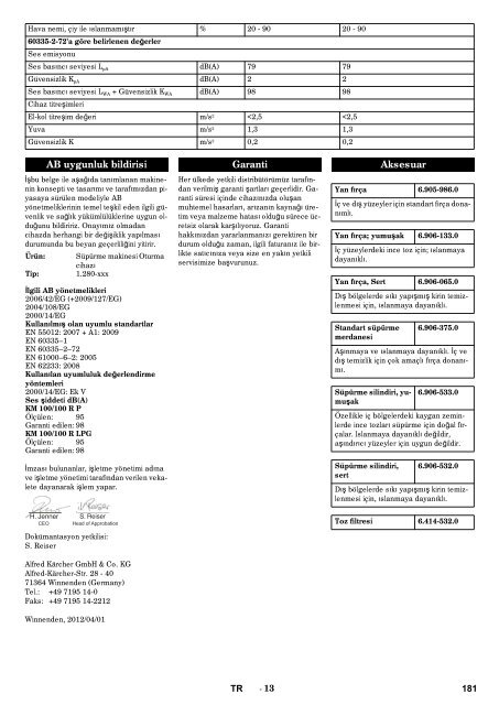 KM 100/100 RP KM 100/100 R LPG - Kärcher Services GmbH