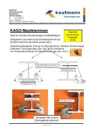 Montageinstruktionen für KAGO-Mastklemmen