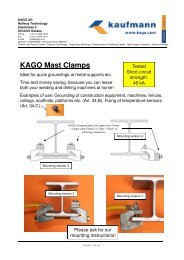 Mounting instructions for KAGO mast clamps