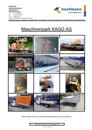 Maschinenpark KAGO AG