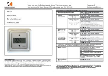 Tastor Mercato, Rollladentimer mit Tages-/Wochenprogramm und ...