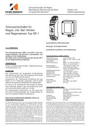 Grenzwertschalter für Regen, inkl. Bef.-Winkel und Regensensor ...