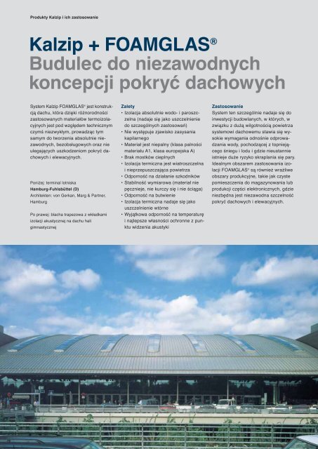 Pokrycia dachowe i elewacyjne z aluminium Pokrycia ... - Kalzip