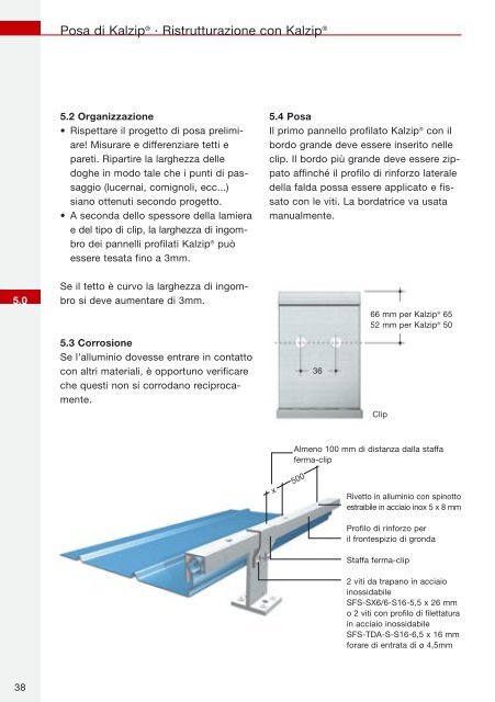 Kalzip® manuale di montaggio