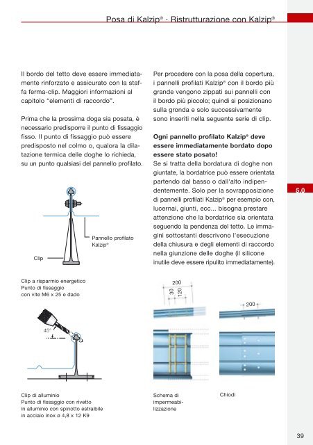 Kalzip® manuale di montaggio