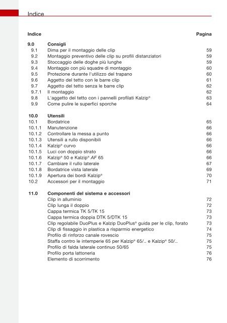 Kalzip® manuale di montaggio