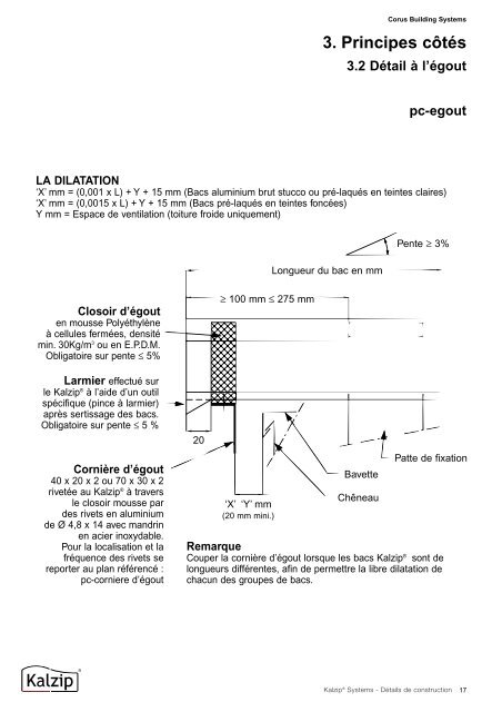 couverture froide - Kalzip