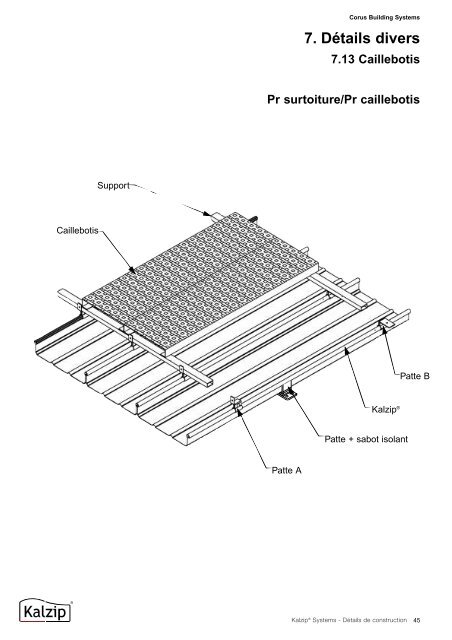 couverture froide - Kalzip