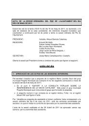 Acta Ple Municipal del 10 de maig de 2011 - Ajuntament de Campins