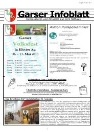 Garser Infoblatt 04-2013 - Gemeinde Gars am Inn