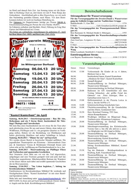 Garser Infoblatt 04-2013 - Gemeinde Gars am Inn