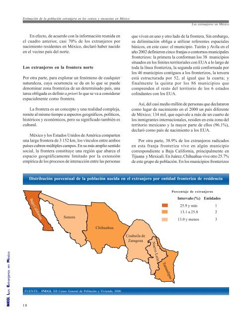 Los extranjeros en México - Inegi