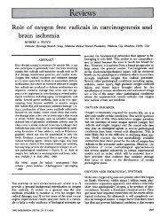 Role of oxygen free radicals in carcinogenesis and brain ischemia