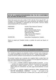 Acta Ple Municipal del 19 de maig de - Ajuntament de Campins