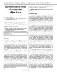 Reabsorción radicular externa idiopática asociada a ... - Medicina Oral