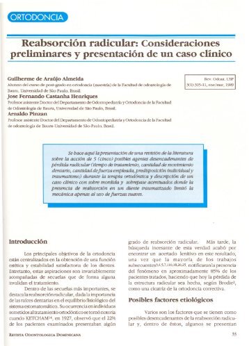 Reabsorción radicular: Consideraciones preliminares y ...