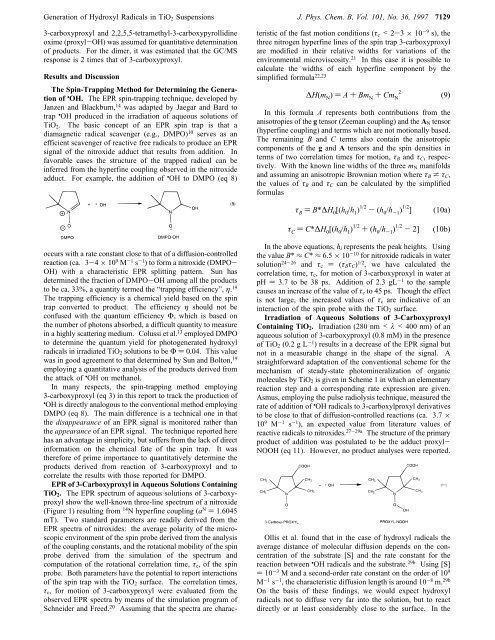 A New Method To Determine the Generation of Hydroxyl Radicals in ...