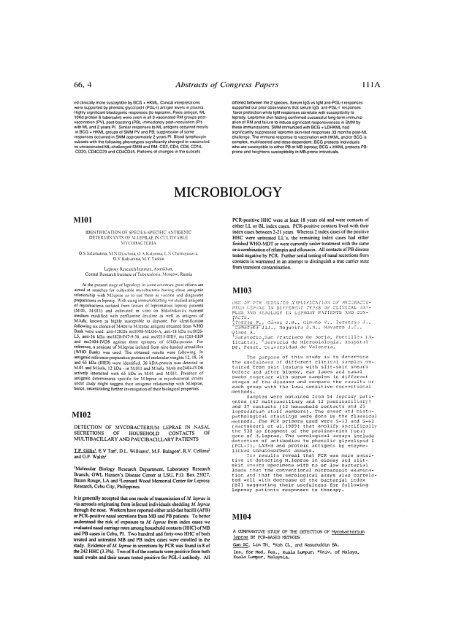 MICROBIOLOGY - Index of