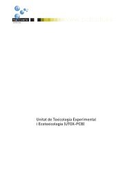 Unitat de Toxicologia Experimental i Ecotoxicologia (UTOX-PCB)