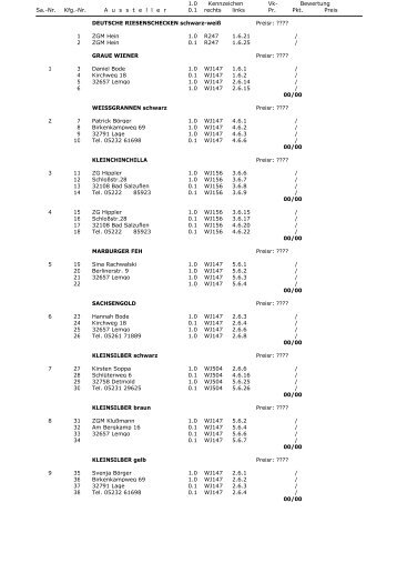 1.0 Kennzeichen Vk - Kaninchenzuechter-lemgo.de