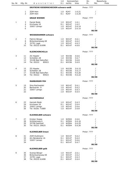 1.0 Kennzeichen Vk - Kaninchenzuechter-lemgo.de