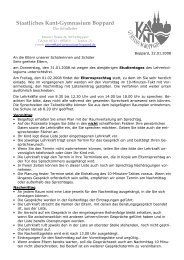 4.Elternbrief im Schuljahr 2007/2008 - Kant-Gymnasium Boppard