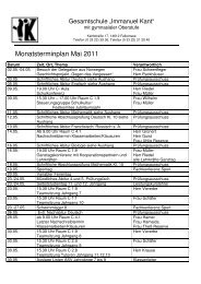 Monatsterminplan Mai - Gesamtschule Immanuel Kant mit ...