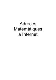 Adreces Matemàtiques a Internet - Ricard