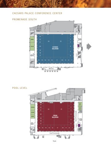 Caesars PalaCe ConferenCe Center ProMenaDe soUtH Pool leVel