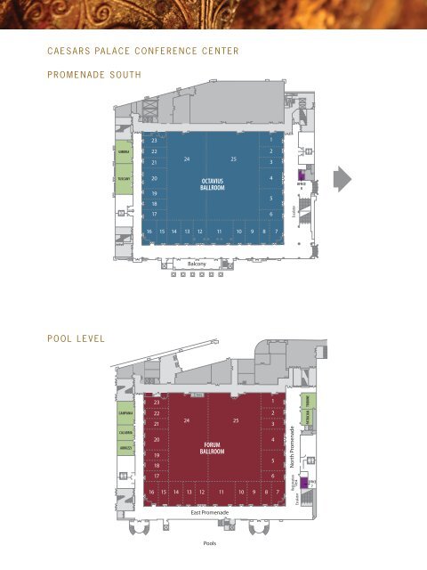 Caesars PalaCe ConferenCe Center ProMenaDe soUtH Pool leVel