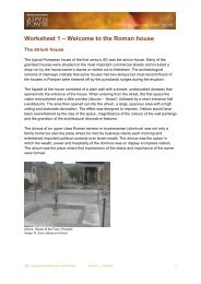 Worksheet 1 – Welcome to the Roman house - Museum Victoria