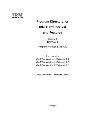 TCP/IP Version 2 Release 4 Program Directory - IBM